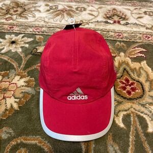 Adidas BMW Performance Running Cap Hat Red White Adjustable